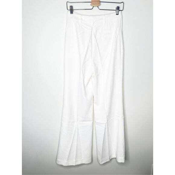 For Love & Lemons size S Shannon Pant White Trouser Wide Leg Chic Quiet Luxury - Picture 5 of 11